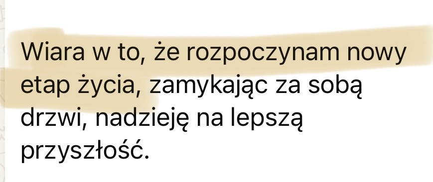 Opinia uczestniczki grupy wsparcia 2