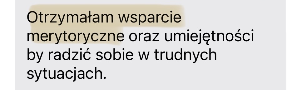 Opinia uczestniczki grupy wsparcia 4
